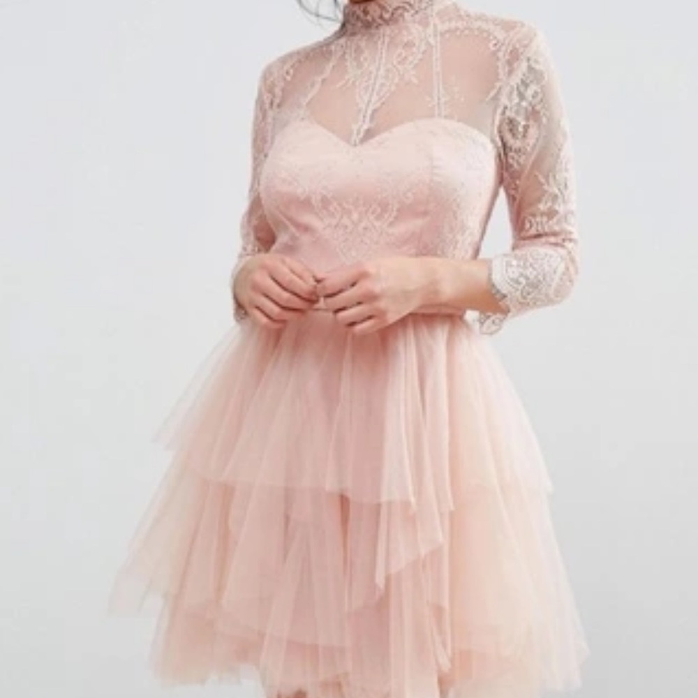 Chi chi London tulle dress Blush Pink
